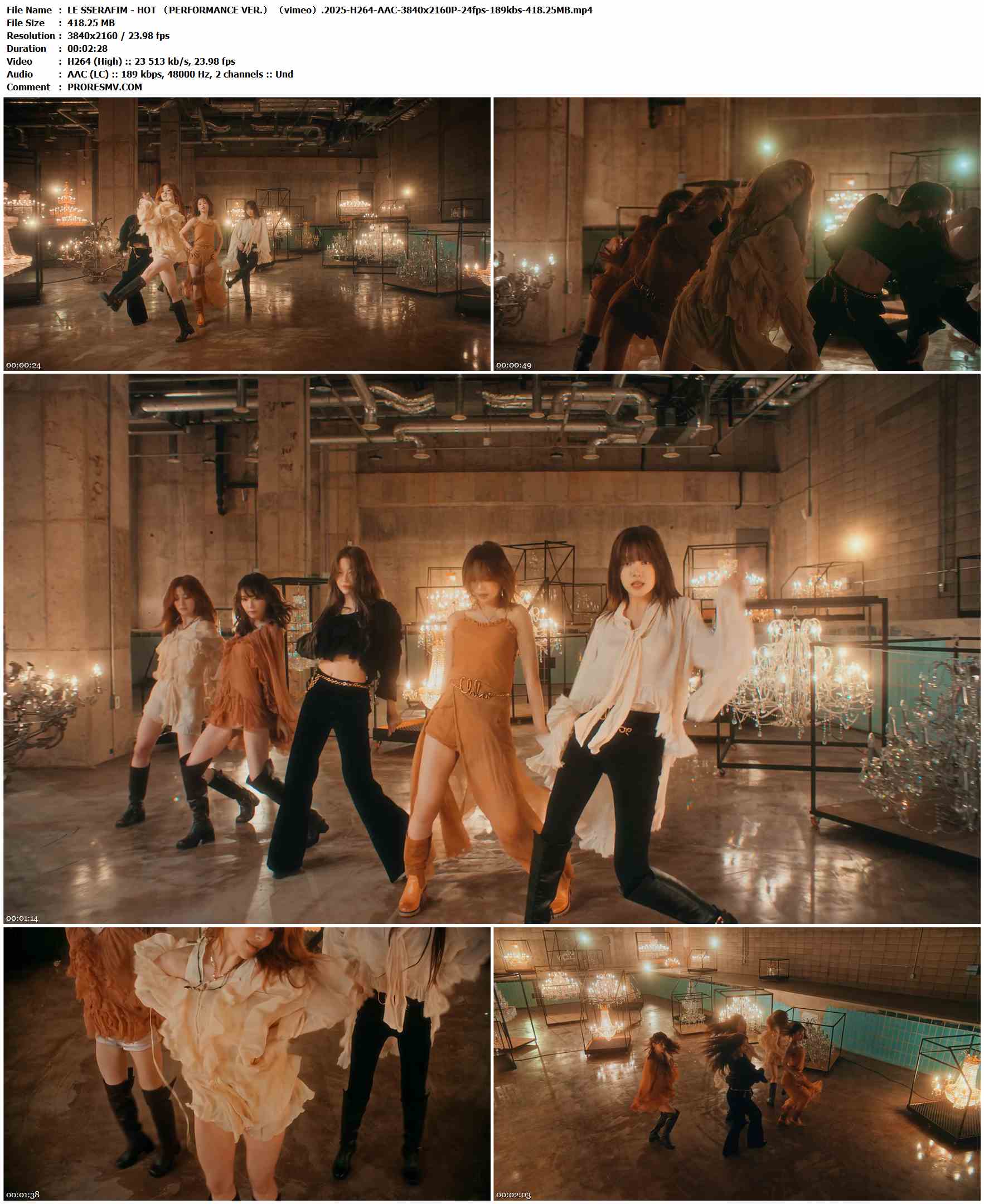 LE SSERAFIM - HOT （PERFORMANCE VER.） （vimeo）.2025-H264-AAC-3840x2160P-24fps-189kbs-418.25MB官方MV_高清MV